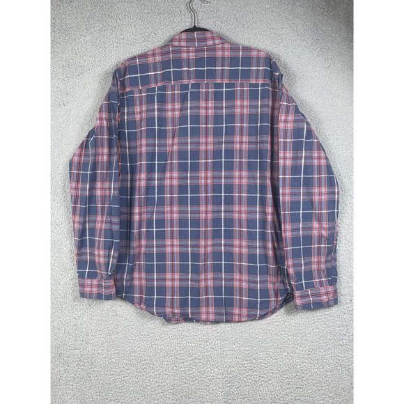 Columbia Men's Blue Red Plaid Button Up Shirt Size L - Picture 2 of 9